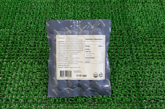 Korean Sausage KPRIDE - Double Mozzarella and Cheddar Cheese Pork Sausage, 240gm