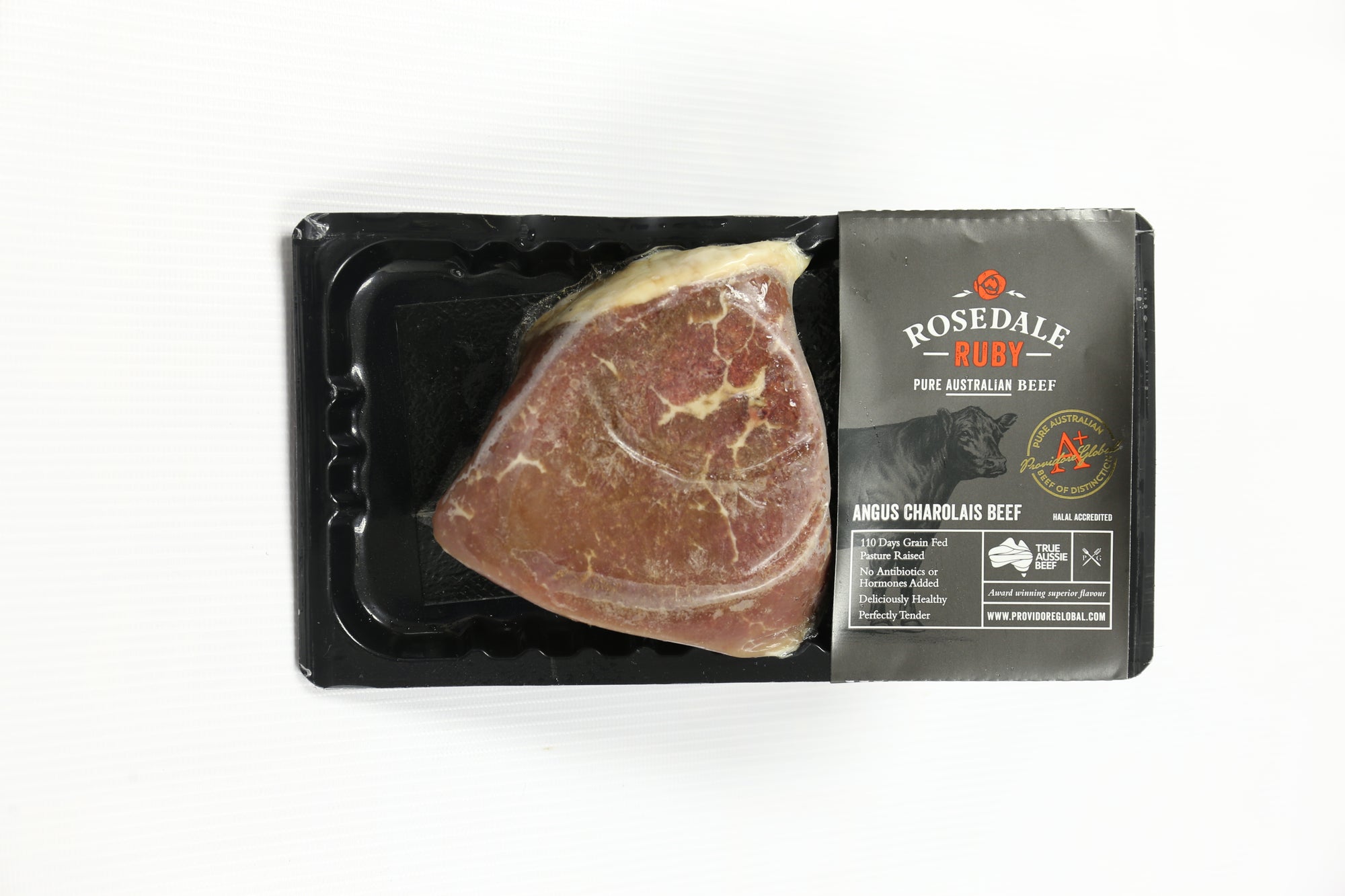 Beef 250 g Australian eye round steak   110 days grain fed Angus