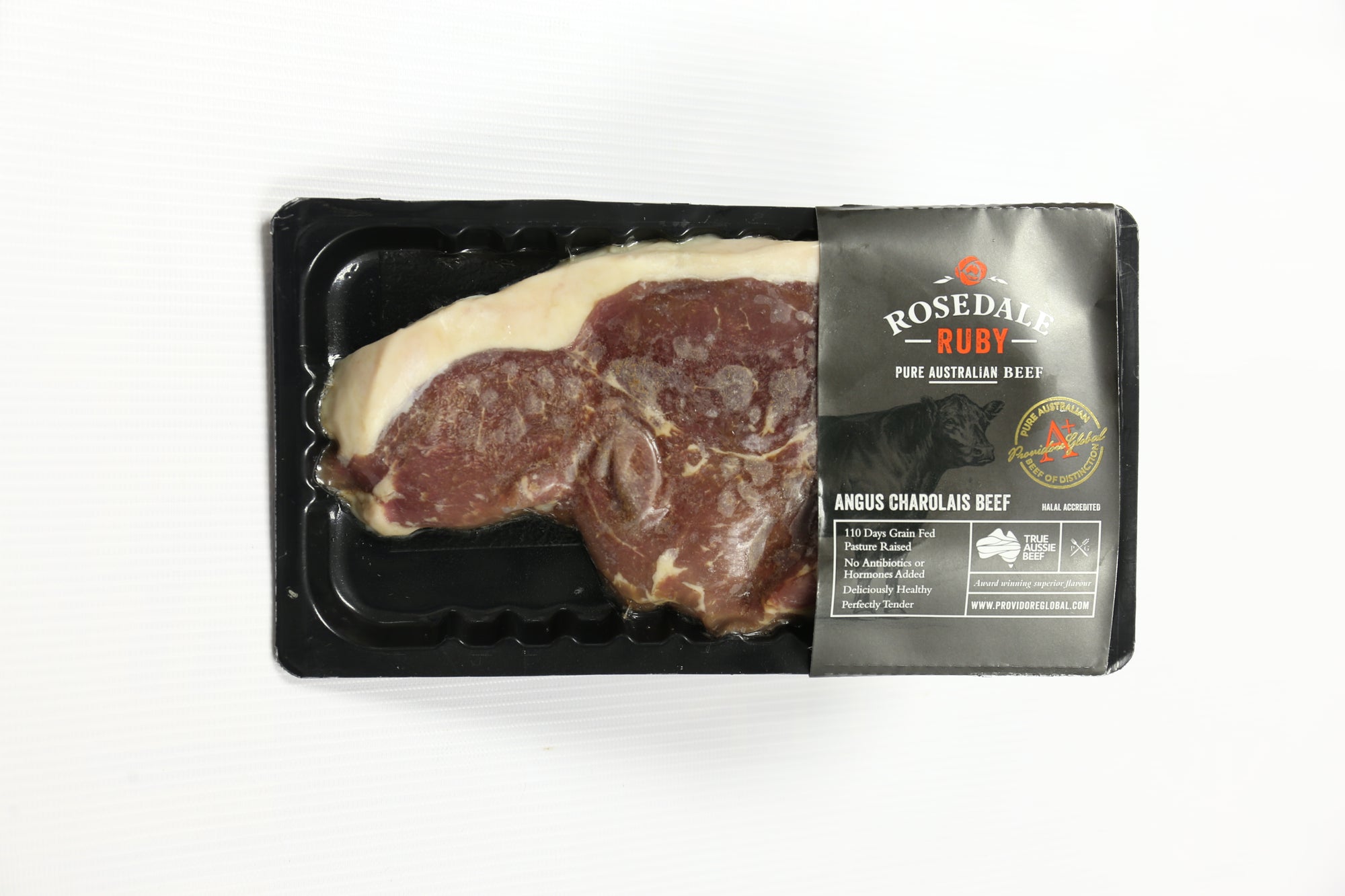 Beef 250 g Australian Striploin steak 110 days grain fed Angus